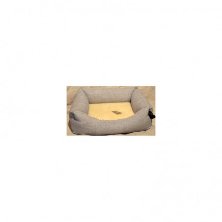 Siesta cama gris cojin borreguito 55cm