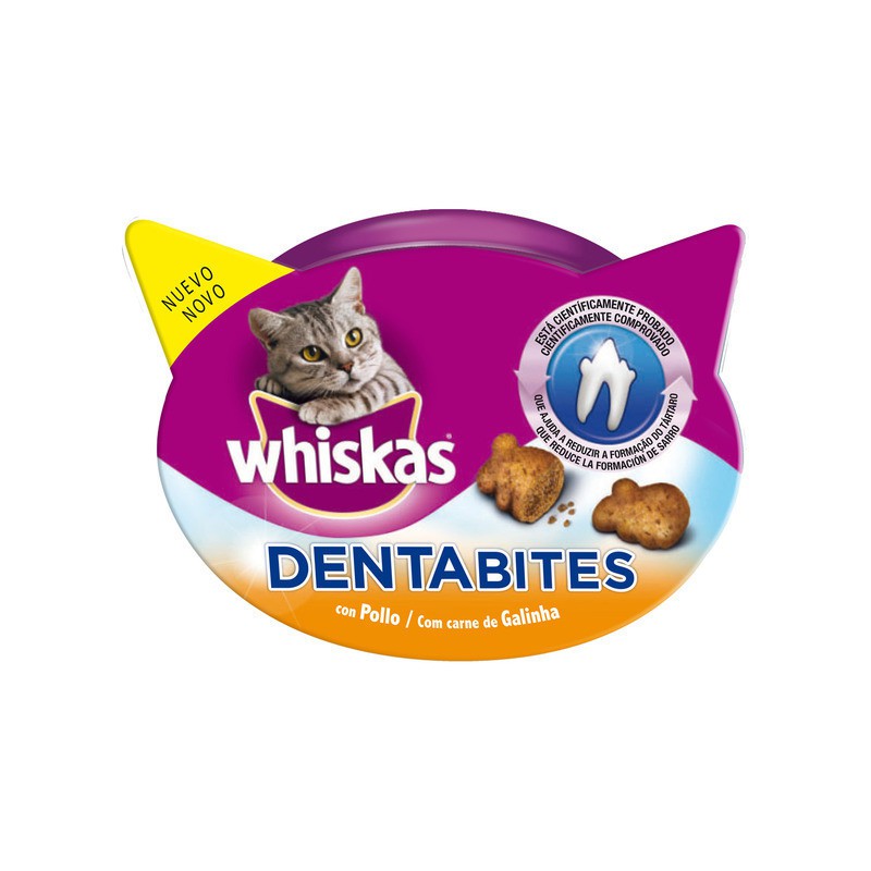 Whiskas Dentabites con pollo 40gr (x8)