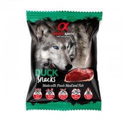 Alpha Spirit Snacks de Pato perro (24 bolsas x 50g)