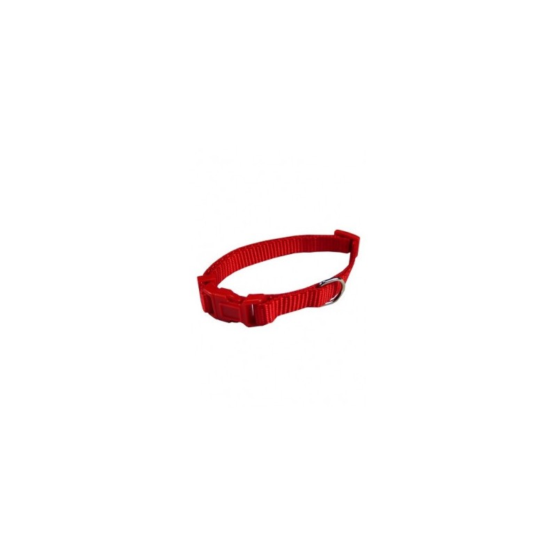 Collar ajustable nylon 25mmx48-70cm, rojo