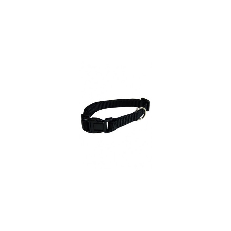 Collar ajustable nylon 10mmx20-30cm, negro