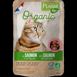 Plaisir Cat Bio Pouch Salmon con Verdura 22x100gr