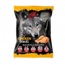 Alpha Spirit Snacks de Pollo perro (24 bolsas x 50g)