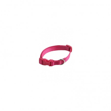 Collar ajustable nylon 15mmx33-40cm, rosa